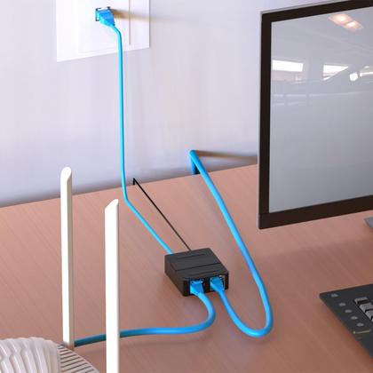 Imagem de Switch Ethernet Binardat Divisor de rede Gigabit de 3 portas