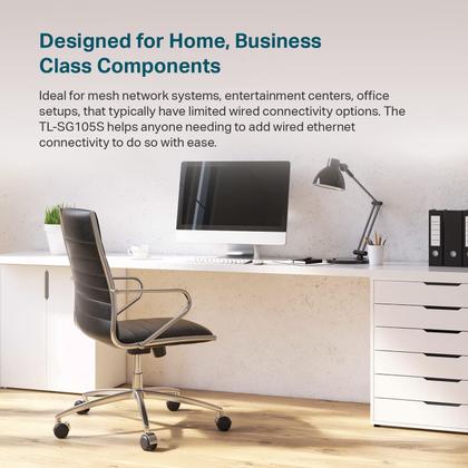 Imagem de Switch Ethernet TP-Link TL-SG105S - Gigabit de 5 Portas para Desktop