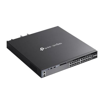 Imagem de Switch Gerenciavel L3 Empilhavel de 28 Portas C/ 24 Portas Gigabit Poe+ e 4 SLOTS SFP+ de 10 GBPS SG6428XHP SMB