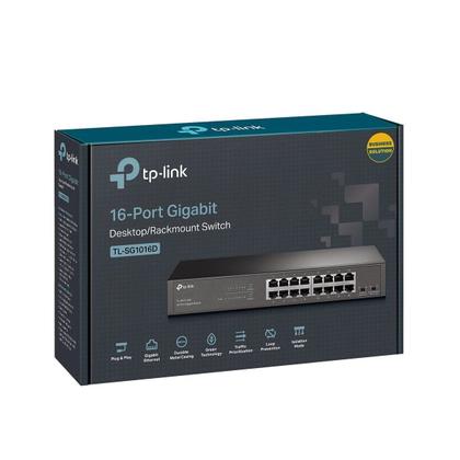 Imagem de Switch Gigabit 16p 10/100/1000 Não Gerenciável Tl-sg1016d