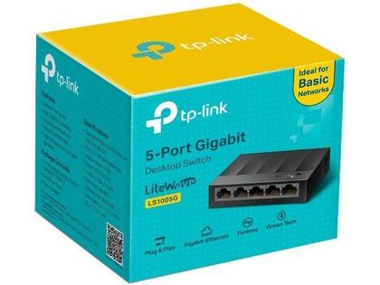 Imagem de Switch Gigabit De Mesa Com 5 Portas Preto TP-Link Bivolt