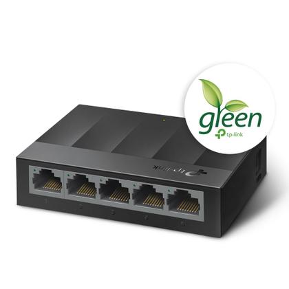 Imagem de Switch Gigabit De Mesa Com 5 Portas Preto TP-Link Bivolt