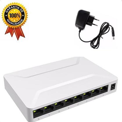 Imagem de Switch Gigabit De Mesa Com 8 Portas 10/100/1000 mbps Bivolt