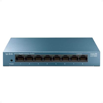 Imagem de Switch Gigabit de Mesa com 8 portas LS108G LiteWave RJ45 10/100/1000Mbps - TP-LINK - TPN0214