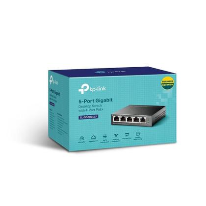 Imagem de Switch Gigabit de Mesa de 5 Portas com 4 Portas PoE TL-SG1005LP TP-link