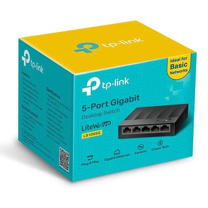 Imagem de Switch Gigabit de Mesa TP-Link com 5 portas - LS1005G
