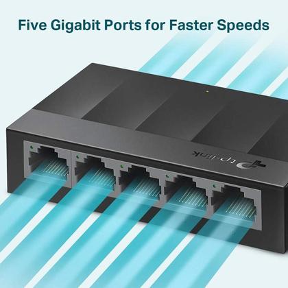 Imagem de Switch Gigabit de Mesa TP-Link com 5 portas - LS1005G