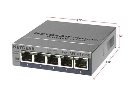 Imagem de Switch Gigabit Ethernet NETGEAR GS105Ev2 - 5 Portas