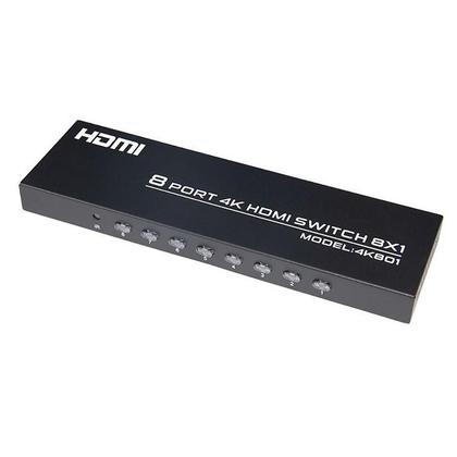 Imagem de Switch HDMI 8x1 4K Com Controle Remoto
