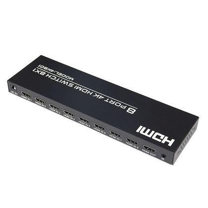 Imagem de Switch HDMI 8x1 4K Com Controle Remoto