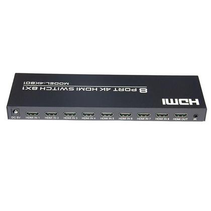 Imagem de Switch HDMI 8x1 4K Com Controle Remoto