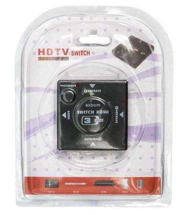 Imagem de Switch Hdmi Divisor Hub com 3 Portas Hdmi Full HD 1080p