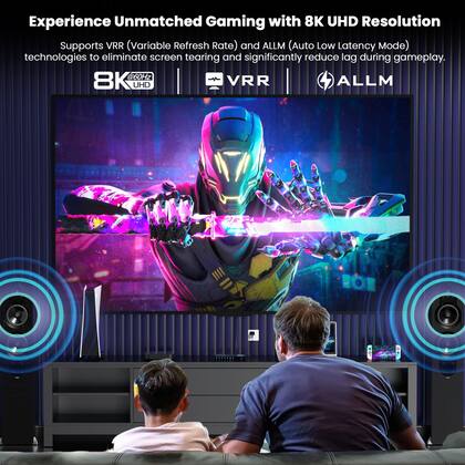 Imagem de Switch HDMI JCHICI 5 em 1 saída 8K @60Hz 4K @120Hz com controle remoto