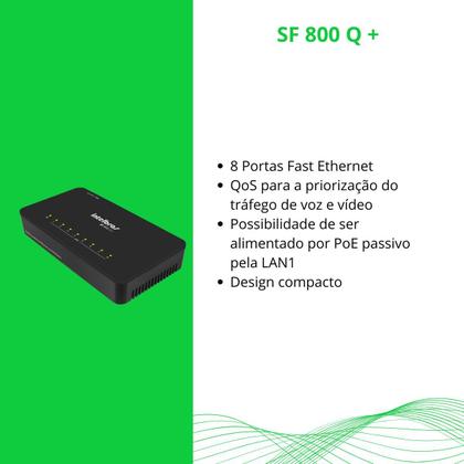Imagem de Switch Intelbras De 8 Portas Fast 10/100 Ethernet Sf 800 Q