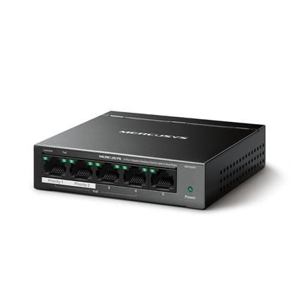 Imagem de Switch Mercusys 5-PORT Gigabit Desktop SWITCH WITH 4-PORT Poe+ MS105GP - MCS0037