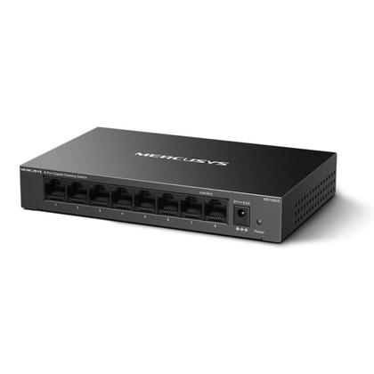 Imagem de Switch Mercusys MS108GS Preto 8 Portas Gigabit 10/100/1000 Mbps Case Metal