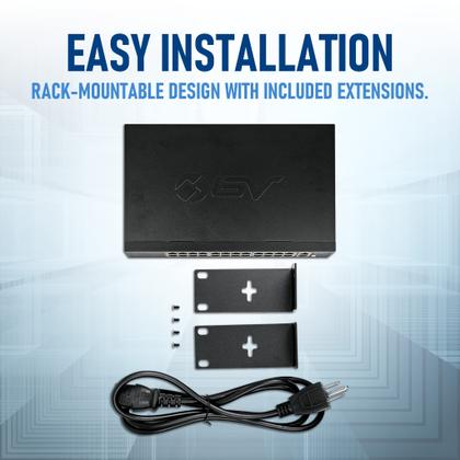 Imagem de Switch PoE+ BV-Tech 24 Portas com 2 Gigabit Ethernet ou SFP