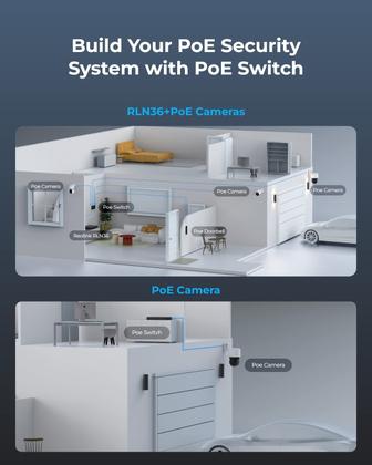 Imagem de Switch PoE REOLINK RLA-PS1 - 8 Portas PoE + 2 Gigabit Uplink - 120W