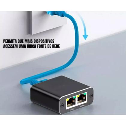 Imagem de Switch rede divisor 2 portas ativo gigabit 10/100/1000 fy -999