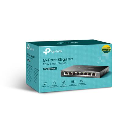 Imagem de Switch Semi-Gerenciavel Gigabit De 8 Portas Tl-sg108e Tp-link