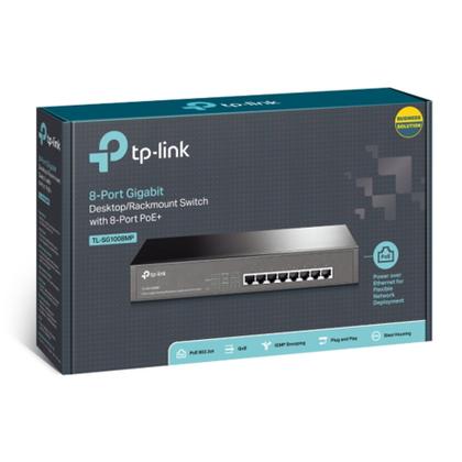 Imagem de Switch TP-LINK MESA/RACK Gigabit 8 Portas Poe+ TL-SG1008MP