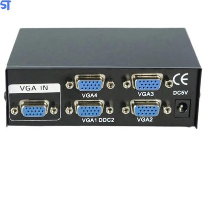 Imagem de Switch Vga Splitter 4 Saíd X1Ent Vga 150Mhz Monitor/Projetor