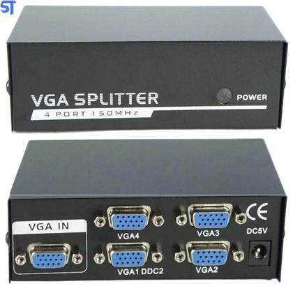 Imagem de Switch Vga Splitter 4 Saíd X1Ent Vga 150Mhz Monitor/Projetor
