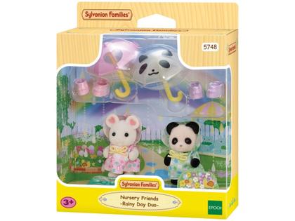 Imagem de Sylvanian Families Amigos Do Jardim Da Infância - Caminhando Na Chuva com Acessórios Epoch 2 Bonecos