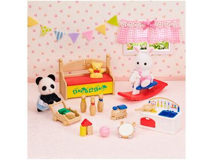 Imagem de Sylvanian Families Caixa de Brinquedos Bebe Coelho Neve &amp Bebe Panda