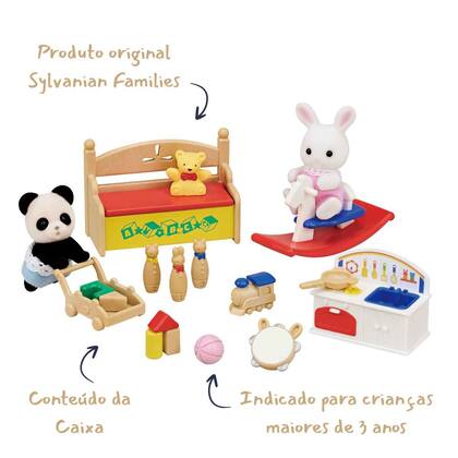 Imagem de Sylvanian Families Caixa De Brinquedos Dos Bebês Coelho Neve e Panda, Original, Epoch 5709