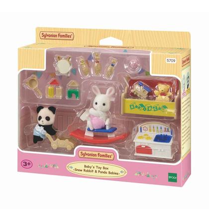 Imagem de Sylvanian Families Caixa De Brinquedos Dos Bebês Coelho Neve e Panda, Original, Epoch 5709