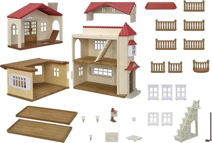 Imagem de Sylvanian Families Casa Telhado Vermelho Com Luzes e Sótão - Epoch 5708