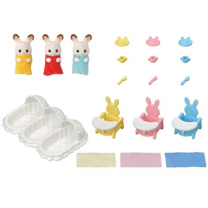 Imagem de Sylvanian Families Conjunto Cuidando De Trigêmeos 5532 Original, Epoch, Presente Crianças +3 Anos