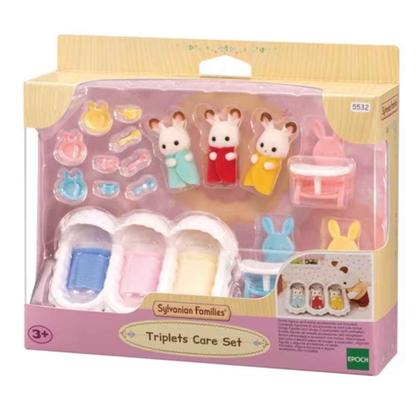 Imagem de Sylvanian Families Conjunto Cuidando De Trigêmeos 5532 Original, Epoch, Presente Crianças +3 Anos