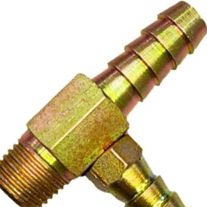Imagem de T para Compressor 02 Saidas Rosca 1/4 Espigao 5/16 - Lubefer