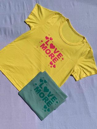 Imagem de T-shirt Feminina Love More 100% Algodão