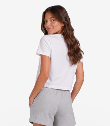 Imagem de T-Shirt Feminina Meia Malha Com Bordado Minty Branco