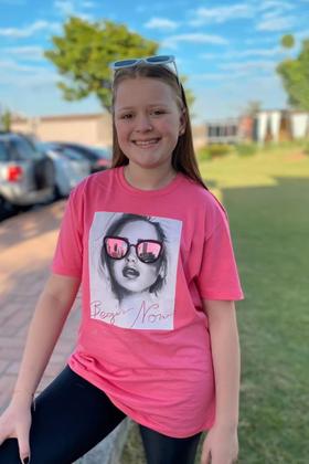 Imagem de T-shirt Pietragio Feminina Menina de Óculos Algodão Original