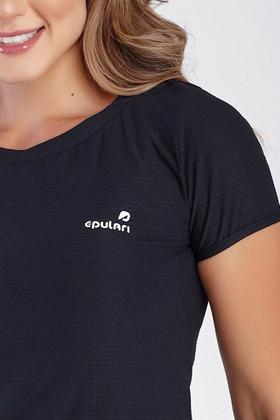 Imagem de T-Shirts Feminina Preta Fitness Proteção UV50