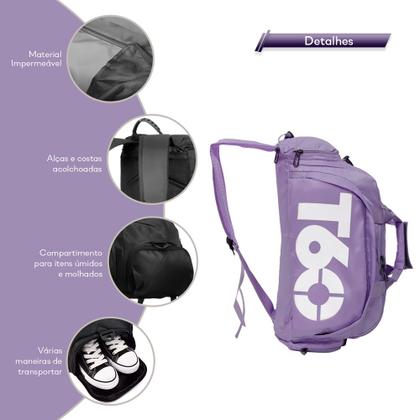 Imagem de T60 Bolsa Mala Multiuso Treino Fitness Com Compartimentos