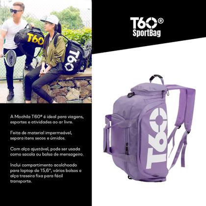 Imagem de T60 Bolsa Mala Multiuso Treino Fitness Com Compartimentos