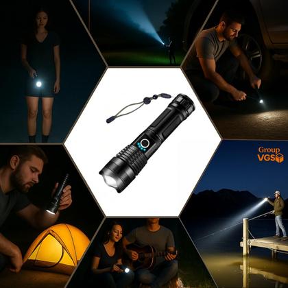 Imagem de T9 Lanterna Recarregavel Potentes Tatica Led Militar Com Zoom