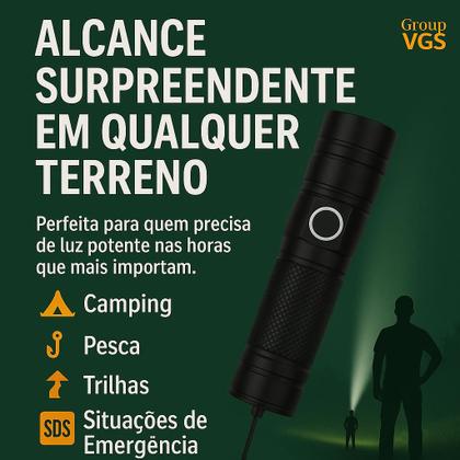 Imagem de T9 Lanterna Recarregavel Potentes Tatica Led Militar Com Zoom
