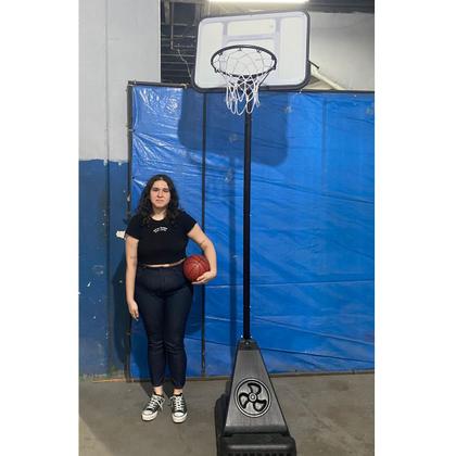 Imagem de Tabela Cesta Bola Basquete Altura Ajustavel Jogo Treino Partida Quadra Recreaçao Lazer Ar Livre