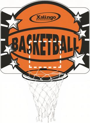 Imagem de Tabela Cesta de Basquete em MDF com Aro de Ferro e Rede Xalingo 6703.2