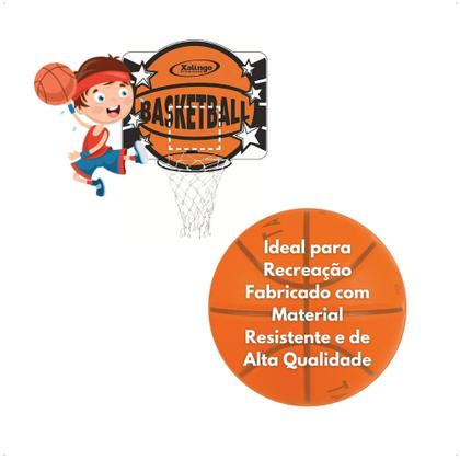 Imagem de Tabela Cesta de Basquete em MDF com Aro de Ferro e Rede Xalingo 6703.2