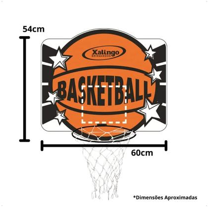 Imagem de Tabela de Basquete Jogo para Criança em MDF Ótima Fixação 3 Anos Prática Material Resistente Xalingo 6703.2