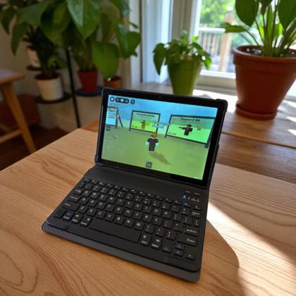 Imagem de Tablet A06 Plus Android 14 8GB RAM 256GB Tela 10.1 Full HD WiFi Capa e Teclado Bluetooth Inclusos