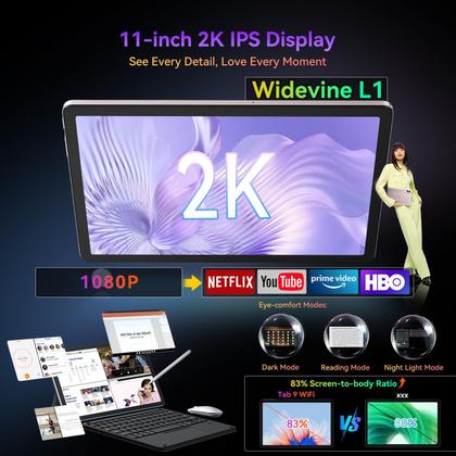 Imagem de Tablet Blackview 2025 Tab 9 WiFi 11 polegadas 18 GB+256 GB Android 14