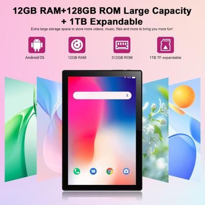 CRELANDER 10.1インチ Androidタブレット 本体 Tablet Crelander 10.1 Android 13 12 GB+512 GB 4G LTE rosa